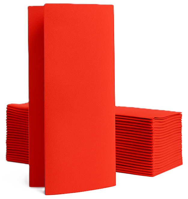 Airlaid salveta Book Fold crvena 40×40 1/8 savijanja, 600 listova u 24 kom (24 pakovanja od po 25)