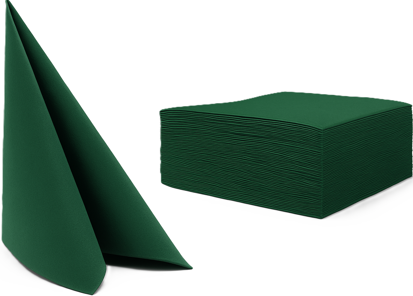 Airlaid salveta 40×40 zelena, 1/4 savijanja, 600 listova u 24 kom (24 pakovanja od po 25)