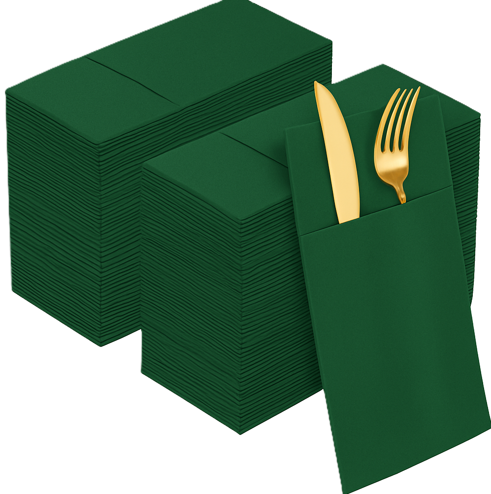 Airlaid salveta Kangaroo zelena 40×40, 1/8 savijanja, 600 listova u 24 kom (24 pakovanja od po 25)