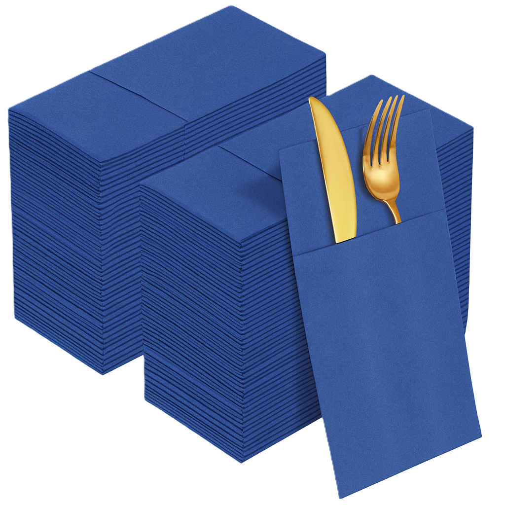 Airlaid salveta Kangaroo plava 40×40, 1/8 savijanja, 600 listova u 24 kom (24 pakovanja od po 25)