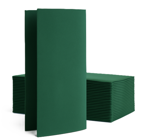 Airlaid Serviettenbuchfalz Grün 40x40, 600 Blatt (100703)