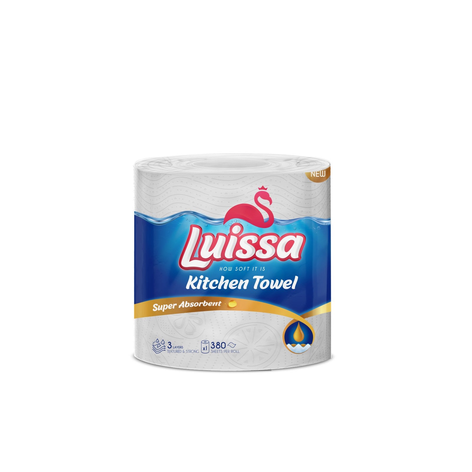 Luissa XXL Kitchen Towel, 3-PLY, 6 Rolls (6 units of 1)