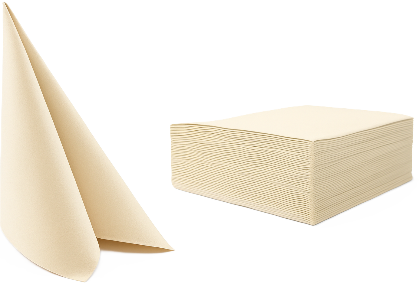 Salvetë Airlaid 40x40 Shampanjë, palosje 1/4, 600 fletë në 12 copë (12 njësi nga 50)