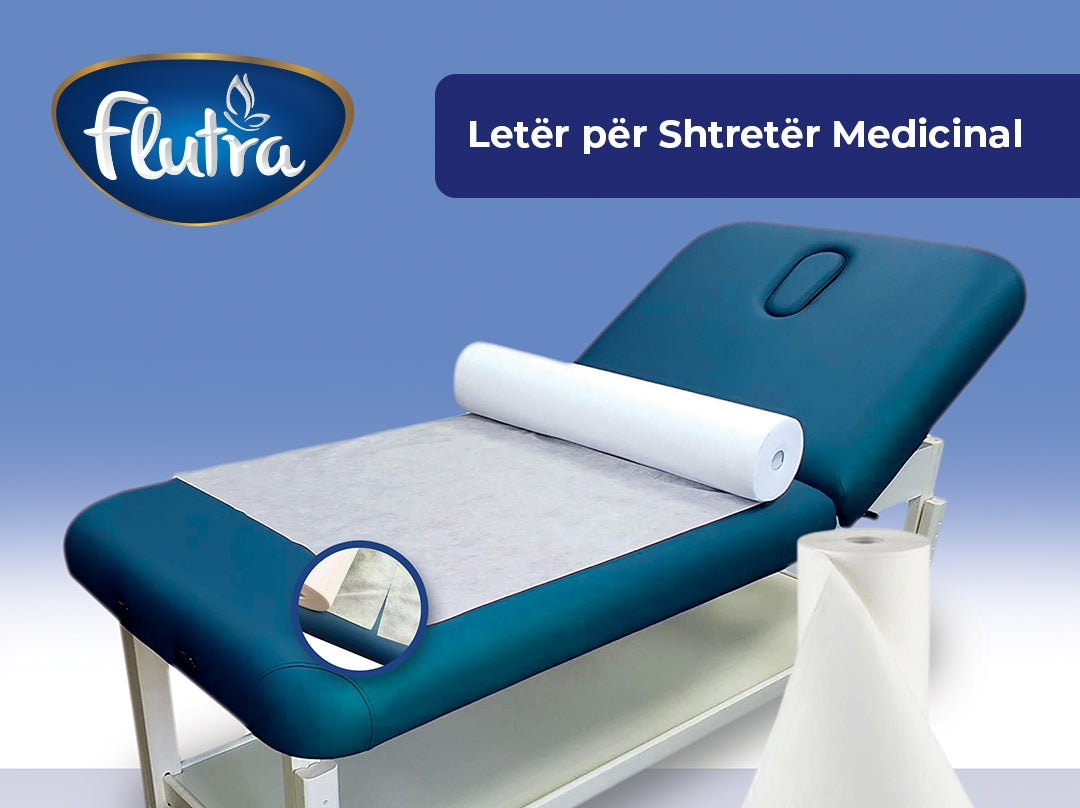 Flutra Medizinisches Bettpapier, 2-lagig, 6 Rollen, 50 m x 60 cm pro Rolle