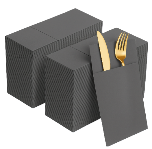 Airlaid salveta Kangaroo siva 40×40, 1/8 savijanja, 600 listova u 24 kom (24 pakovanja od po 25)