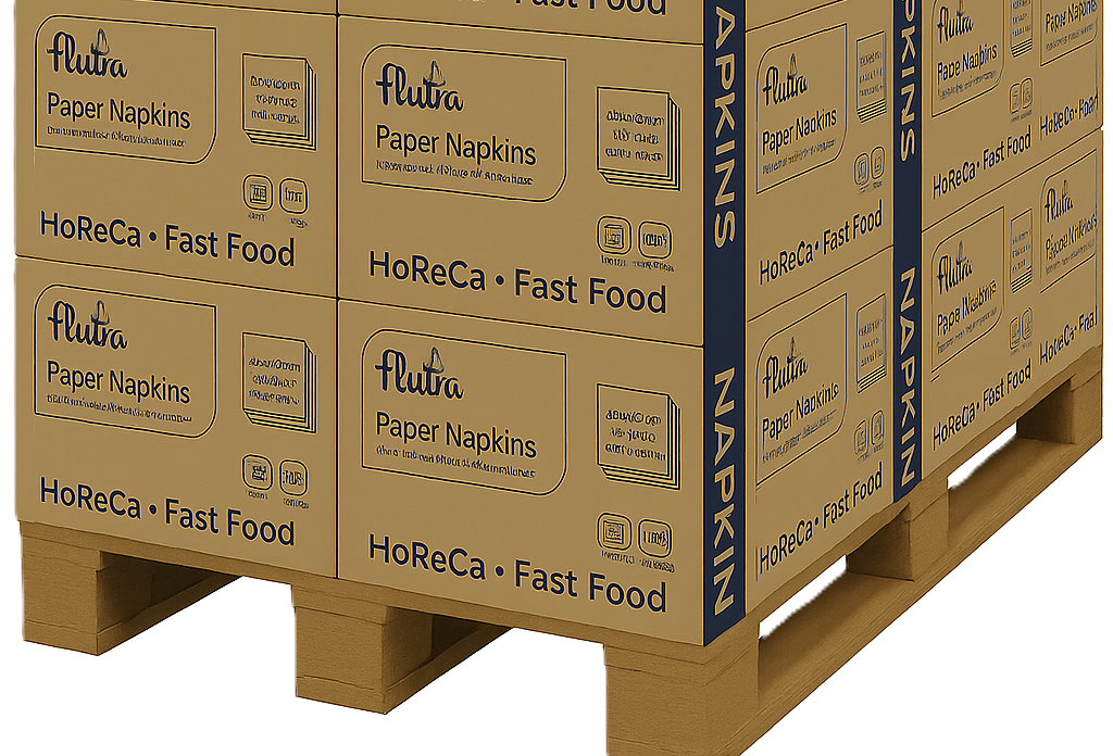 Flutra Bookfold 1/8 Serviette 40x40 – 2-lagig, 2240 Stück Zellulose