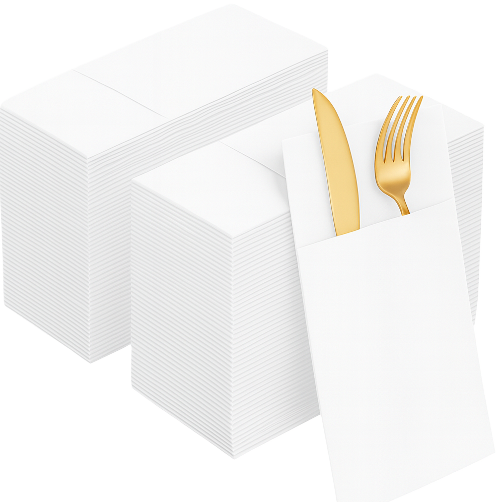 Airlaid Napkin 40x33 White, 1/8 Kangaroo fold, 700 Sheets (28x25)