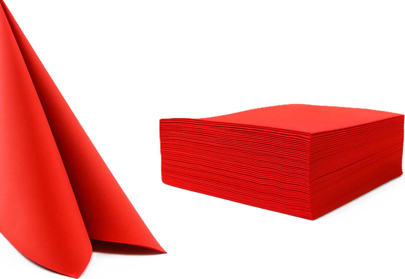 Airlaid salveta 40×40 crvena, 1/4 savijanja, 600 listova u 12 kom (12 pakovanja od po 50)