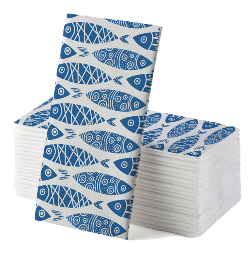 Flutra 1/8  3 Ply , Fish/Sea Motive, 40x40 1000pcs (3-PLY 1000 PCS )