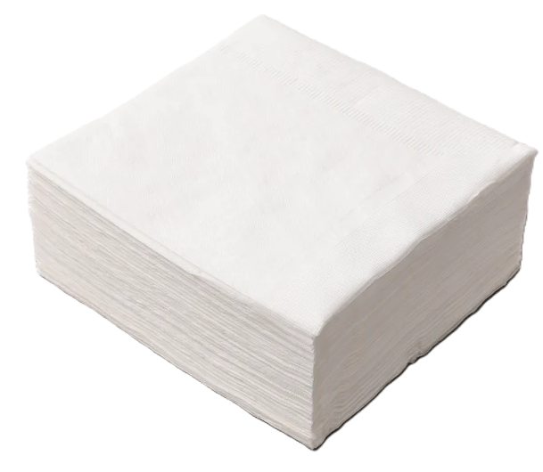 Flutra Servietten 40X40 1/4 , 1000 Stück, 2-lagig, 1500 Blatt Zellulose (100755)