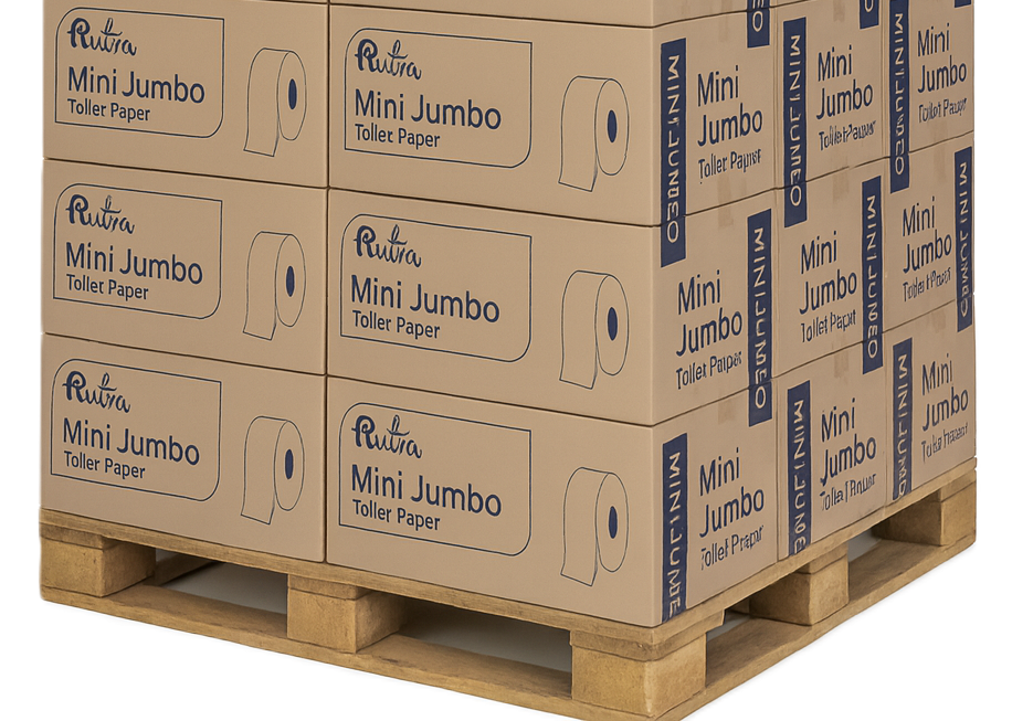 Flutra Mini Jumbo Toilettenpapier – 2-lagig, 12 Stück x 80 m Zellulose (100663)
