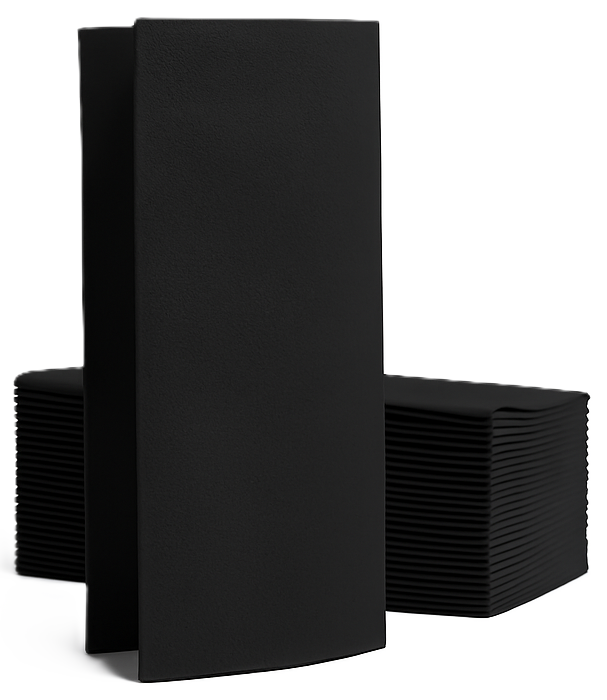 Airlaid salveta Book Fold crna 40×40 1/8 savijanja, 600 listova u 24 kom (24 pakovanja od po 25)