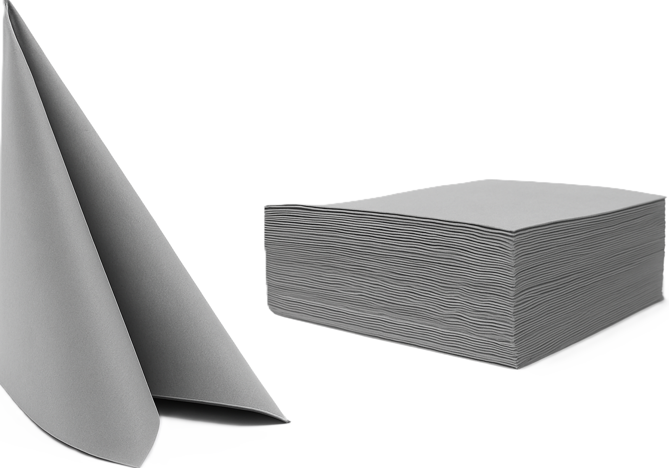 Airlaid salveta 40×40 siva, 1/4 savijanja, 600 listova u 12 kom (12 pakovanja od po 50)