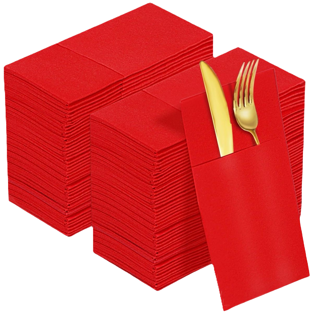 Airlaid-Servietten Känguru-Rot 40x40 1/8 Falz, 600 Blatt, 24 Stück (24 Einheiten à 25 Stück)