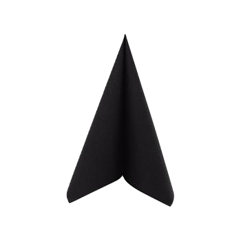 Airlaid salveta 40×40 crna, 1/4 savijanja, 600 listova u 12 kom (12 pakovanja od po 50)