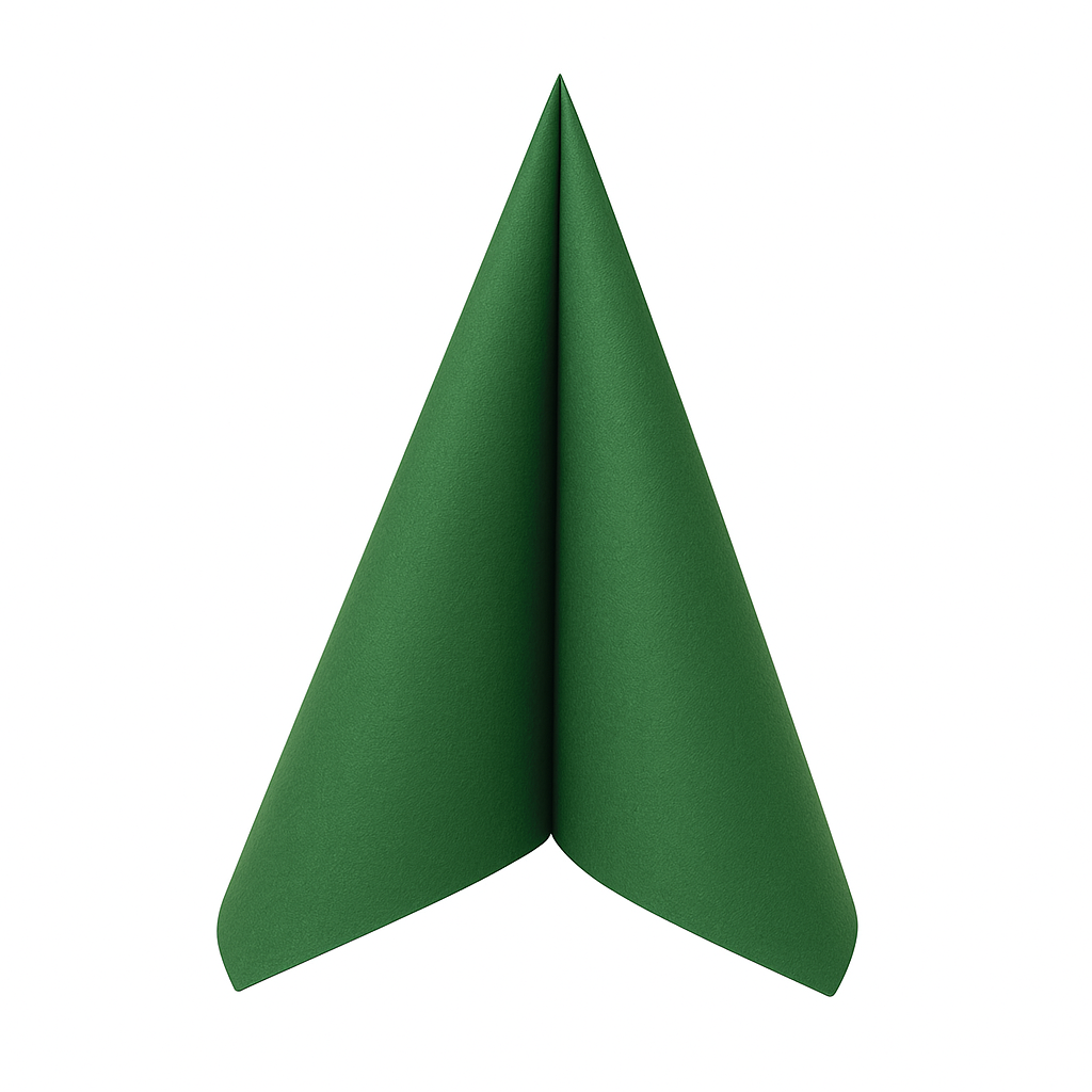 Airlaid-Servietten 40x40 Grün 1/4-Falz, 600 Blatt in 24 Stück (24 Einheiten à 25 Stück)