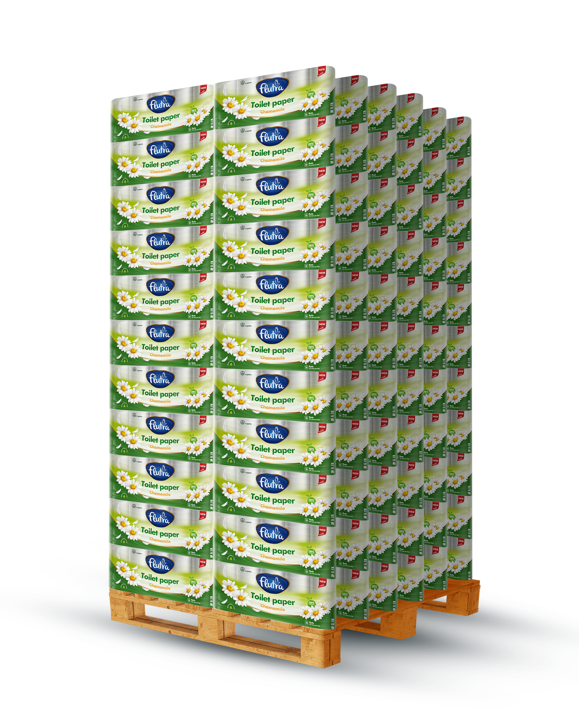 Flutra Chamomile Toilet Paper, 3 Ply , 1320 Rolls