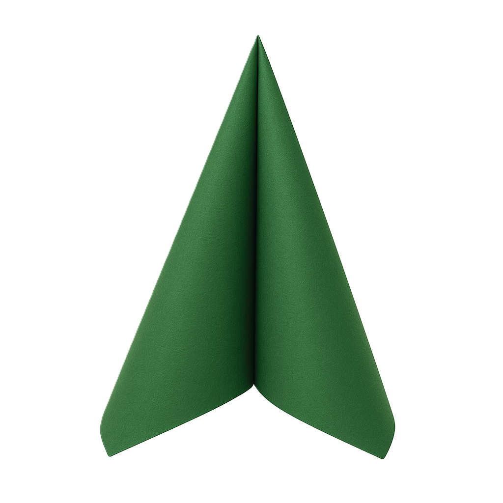 Airlaid salveta 40×40 zelena, 1/4 savijanja, 600 listova u 24 kom (24 pakovanja od po 25)