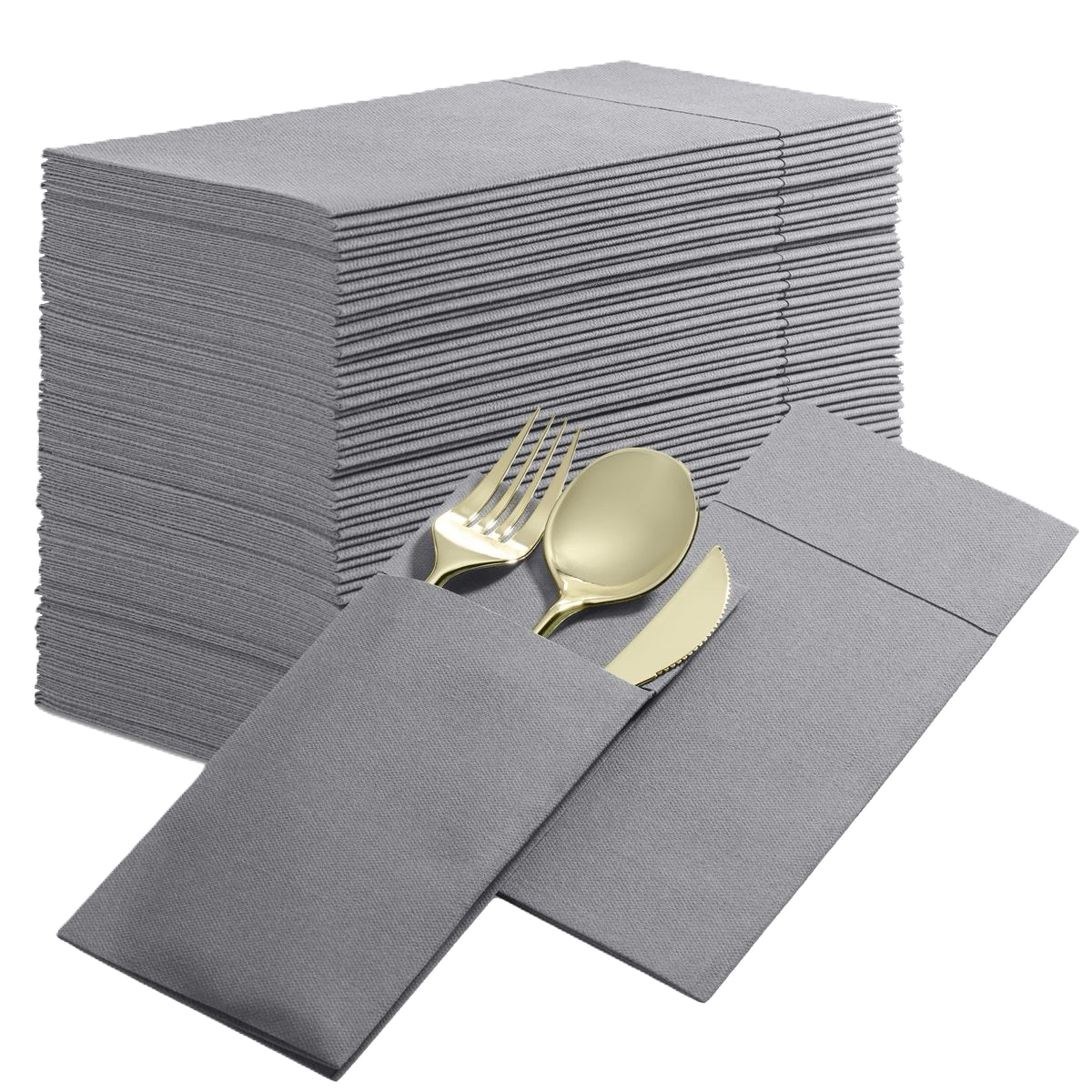 Pecetë Airlaid Kangur Gri 40x40 1/8 Palosje, 600 fletë 24 copë (24 njësi nga 25)