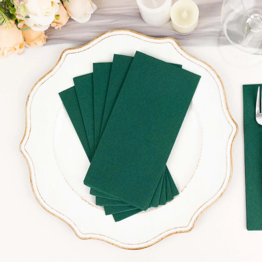 Airlaid Napkin Book Fold Green 40x40 1/8 Folds,600 Sheets 24 Pcs (24 Units of 25)