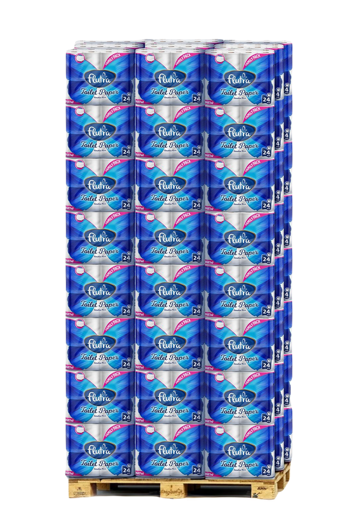 Flutra Toilet Paper Classic Premium 2&3PLY 1/24-Family Pack, 2304 Rolls