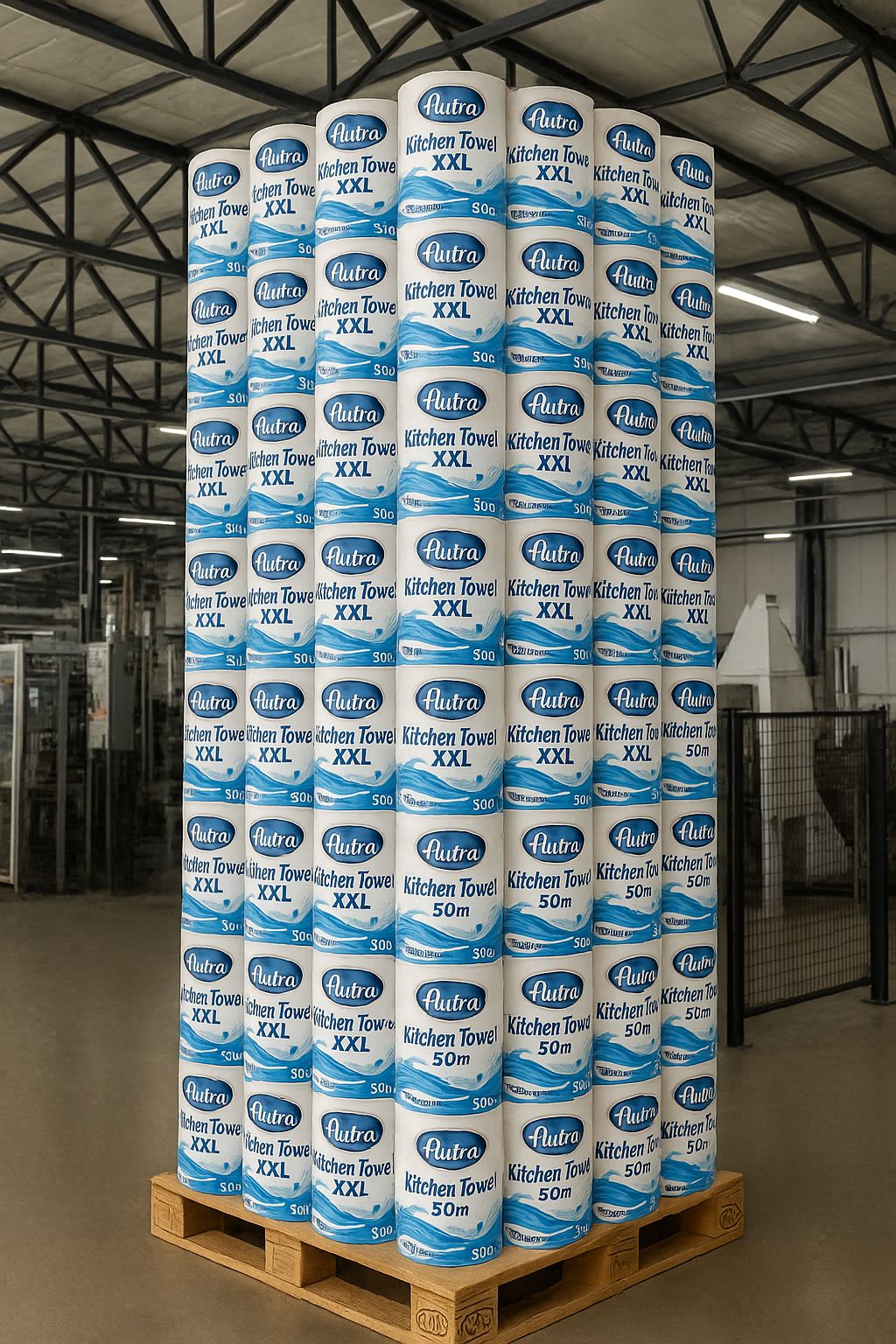 Flutra Kitchen Paper Towel XXL 2-Ply, 2100 Sheets in 6 Rolls (6 Units of 1)