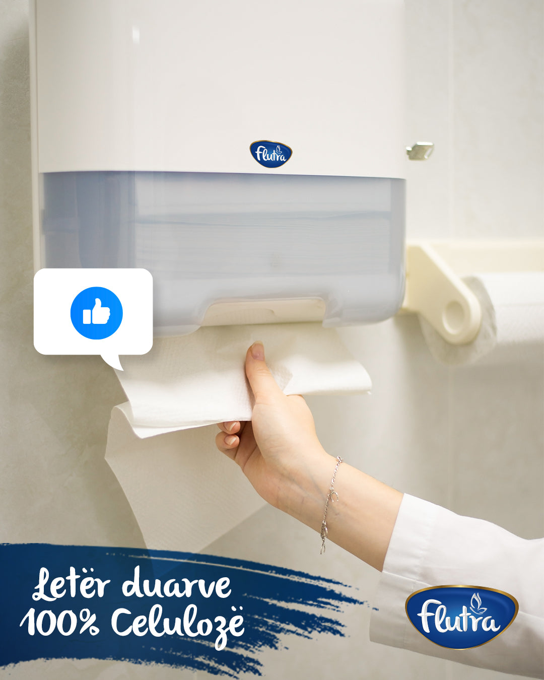 Flutra Hand Towel V-Fold, 2-PLY 2400 Sheets in 20 Pcs (20 Units of 120)