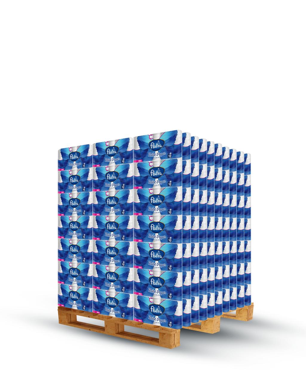 Letër higjienike Flutra Sensitive 3 shtresore, 2100 Rollne ne Palete