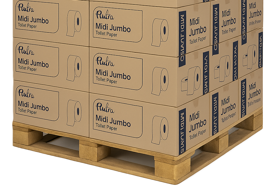 Carta igienica Flutra Midi Jumbo, 2 veli, 12 pezzi x 160 m, cellulosa (100664)