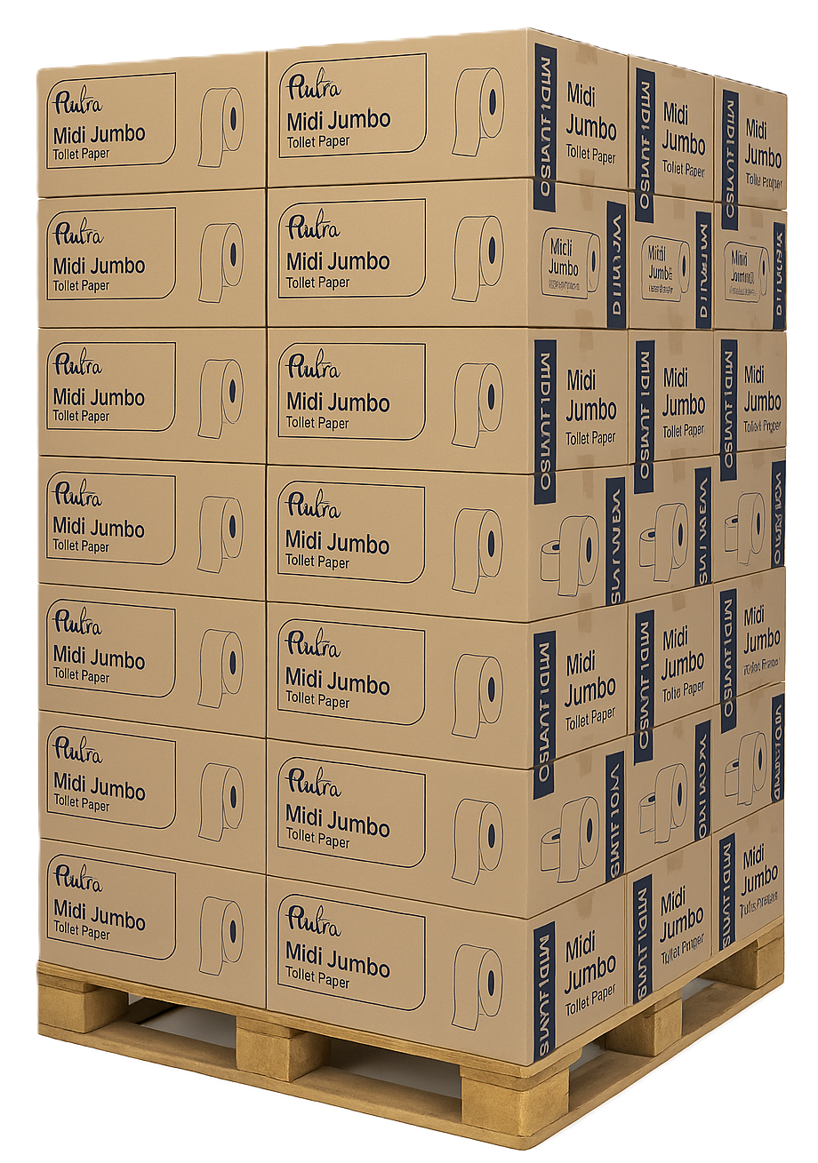 Carta igienica Flutra Midi Jumbo, 2 veli, 12 pezzi x 160 m, cellulosa (100664)