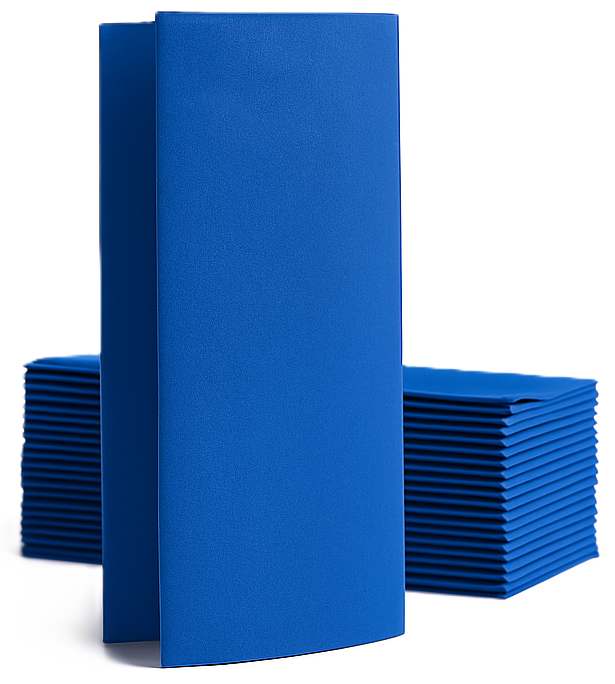 Airlaid Serviettenbuchfalz Blau 40x40, 600 Blatt (100701)