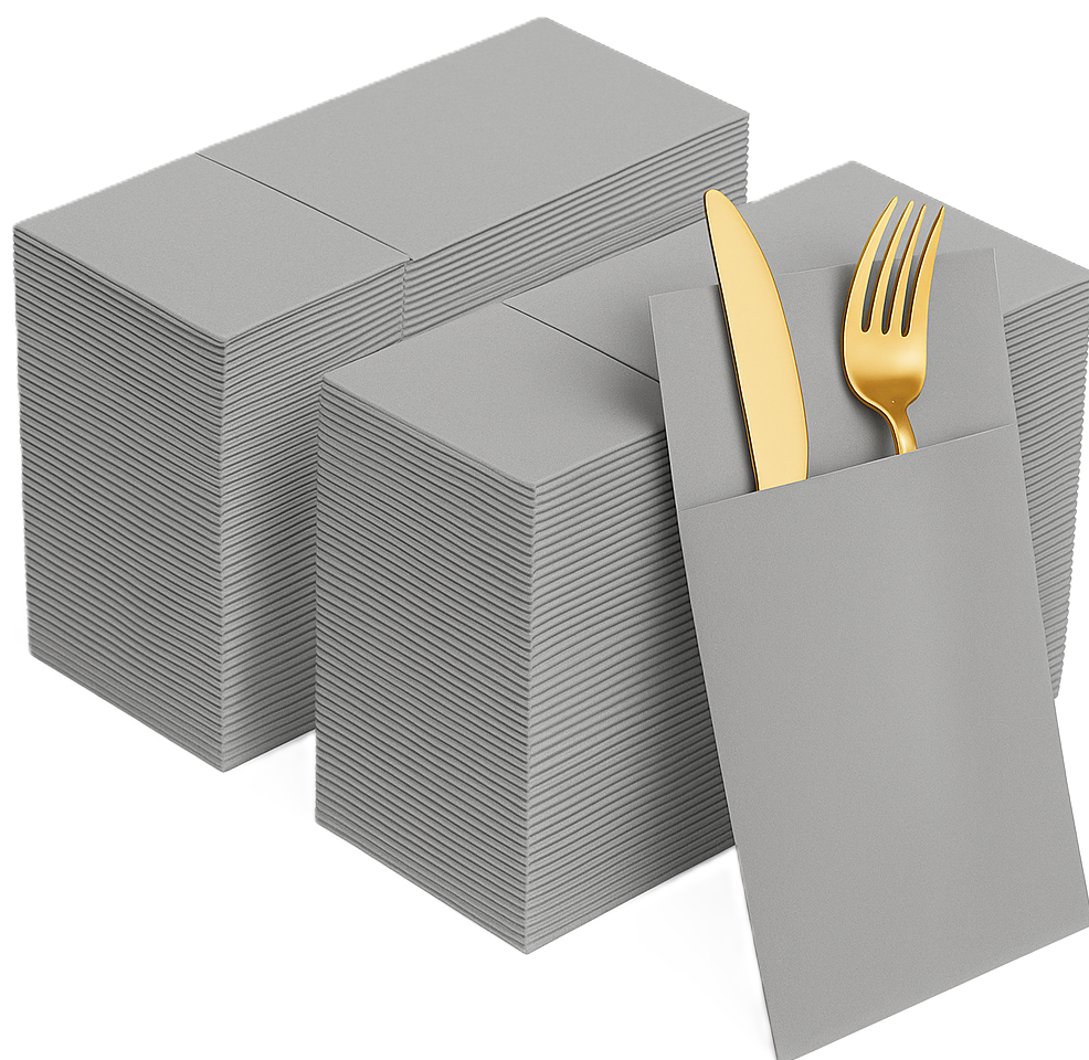 Airlaid salveta Kangaroo siva 40×40, 1/8 savijanja, 600 listova u 24 kom (24 pakovanja od po 25)