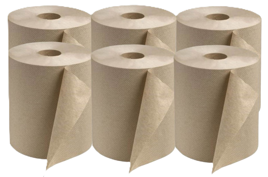 Letër për duar Flutra, 2-Shtresore me Sensor Autocut 85m, 6 rollne për pako, e ricikluar.