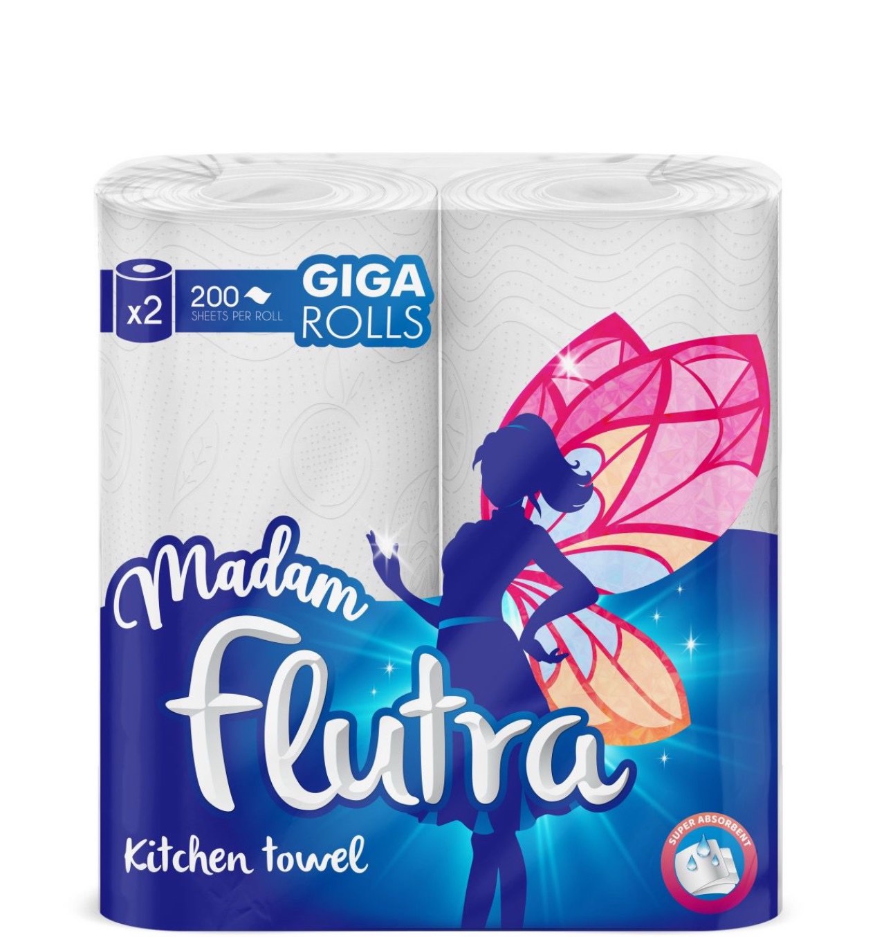 Madam Flutra 3-PLY Giga Roll 1/2, 3600 Sheets in 18 Rolls (9 units of 2)